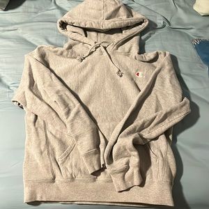 champion | grey reverse weave hoodie | size L
